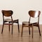 Baxton Studio Katya Mid-Century Modern Walnut Brown Finished Wood 2-Piece Dining Chair Set 183-11637-Zoro - alternate 6